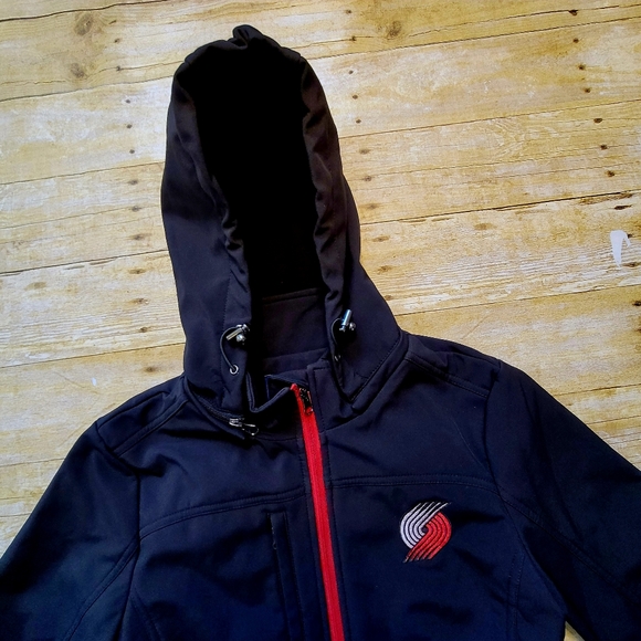 NBA G-III by Carl Banks Portland Trailblazers Full Zip Hoodie Tech Jacket Small - Picture 4 of 7